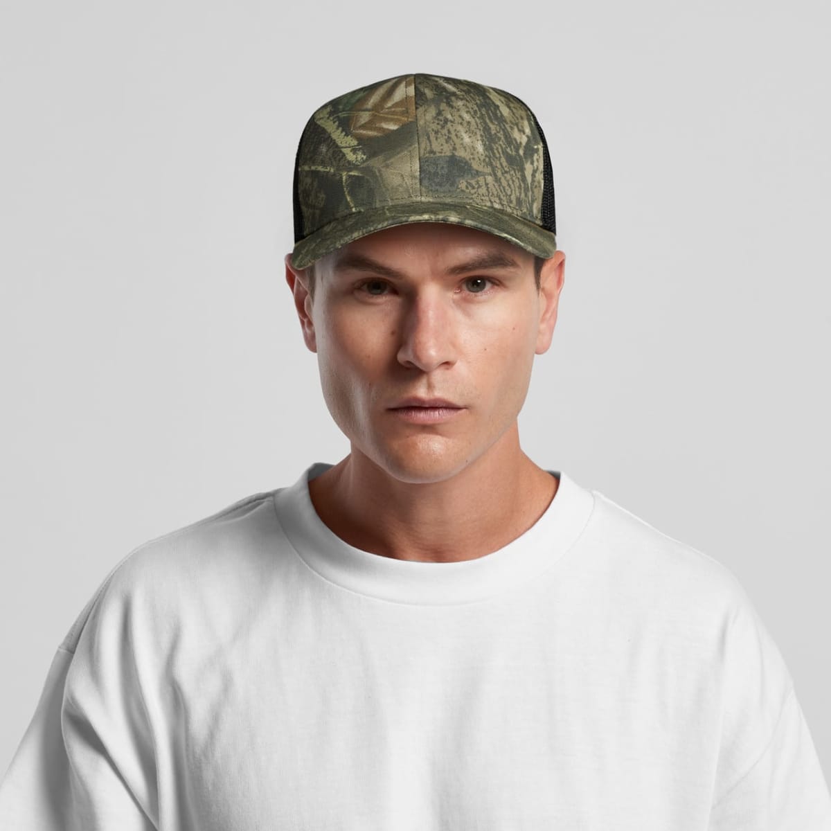 Mesh Contrast Camo Cap