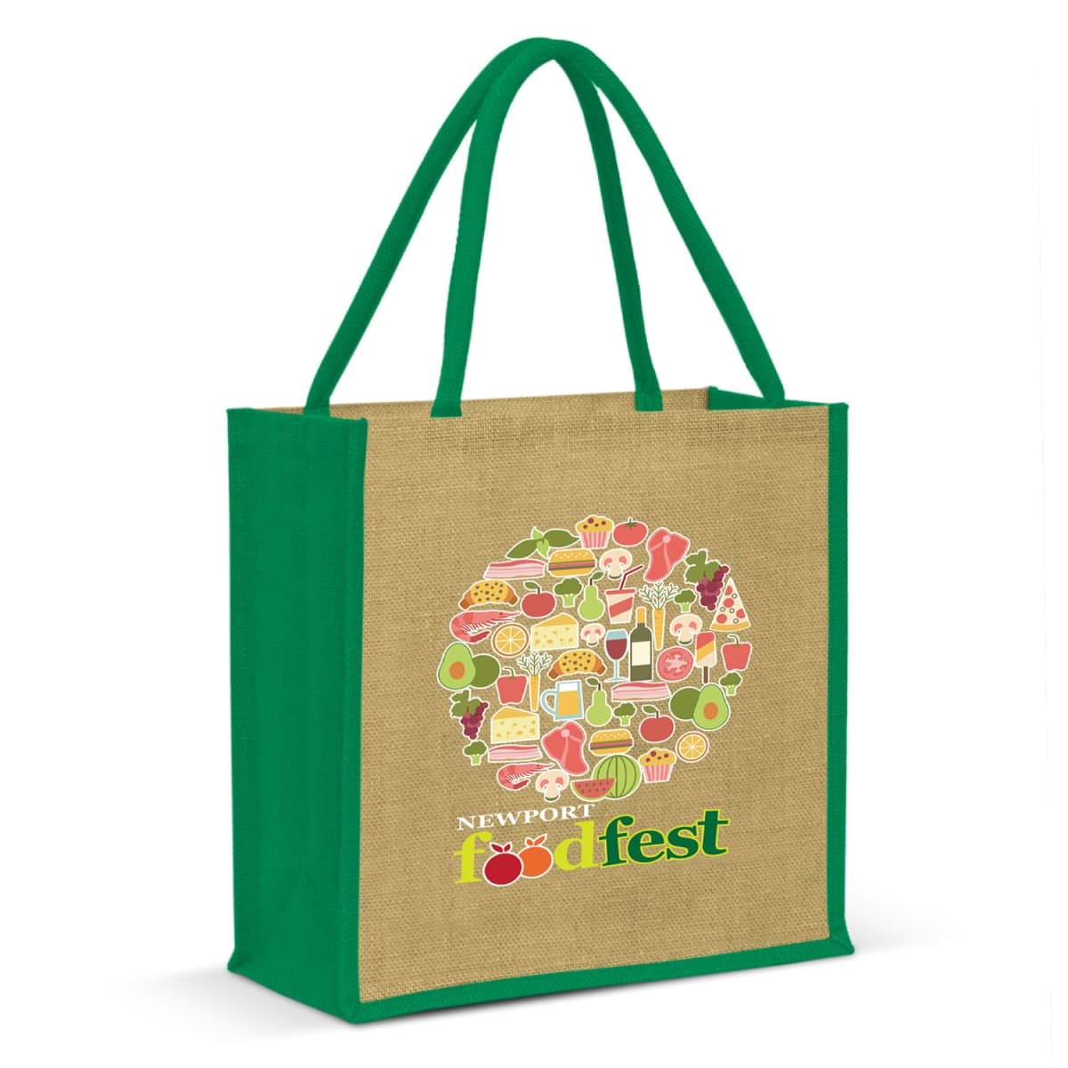 Monza Jute Tote Bag - Digital Transfer