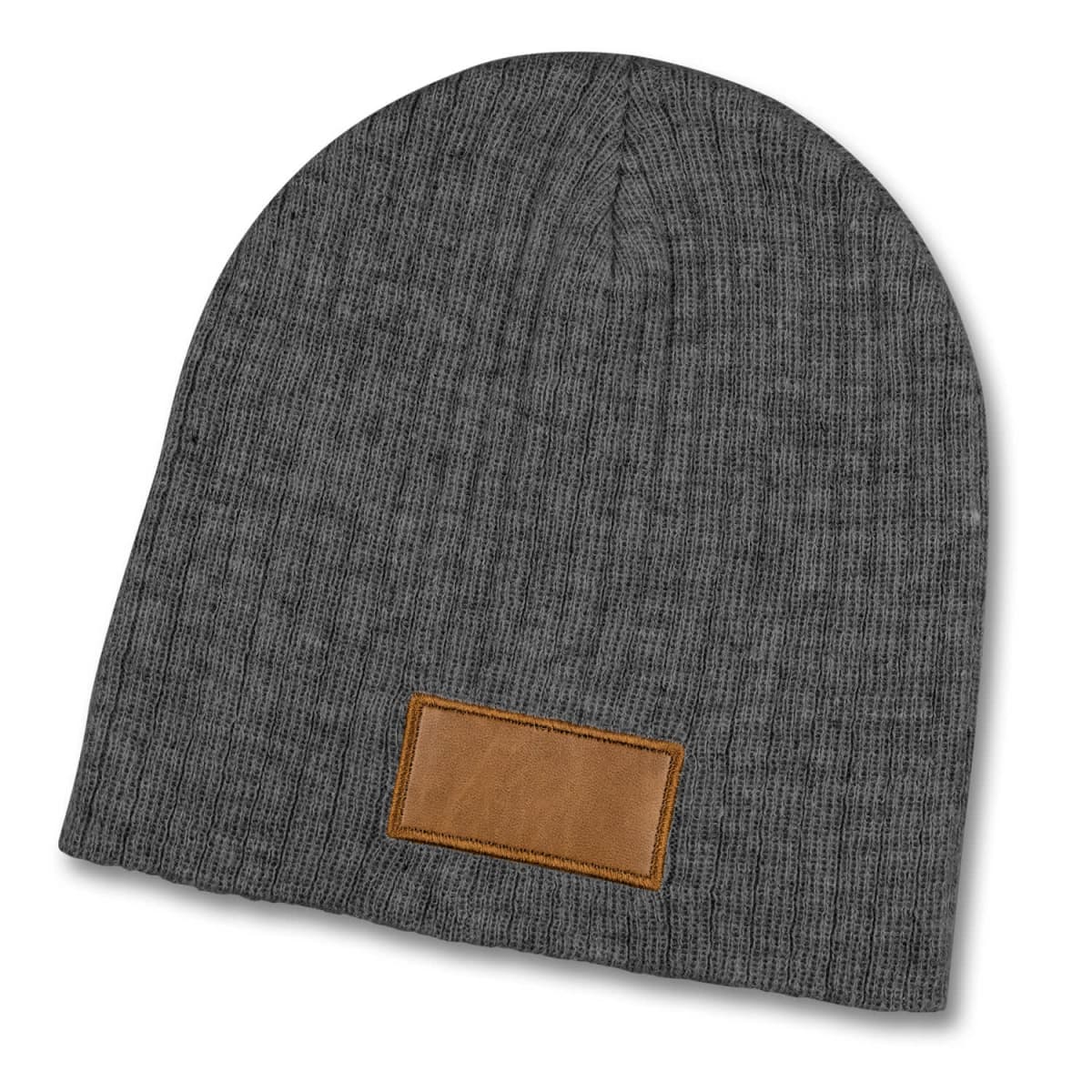 Nebraska Heather Cable Knit Beanie With Patch