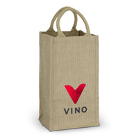 Jute Four Bottle Wine Carrier