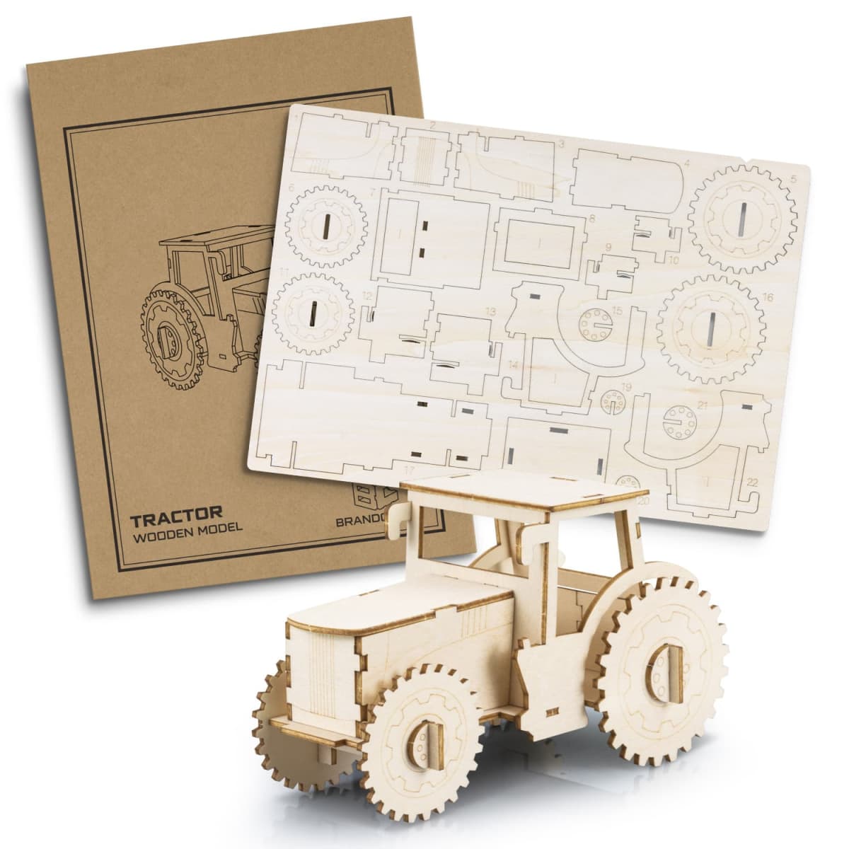 BRANDCRAFT Tractor Wooden Model