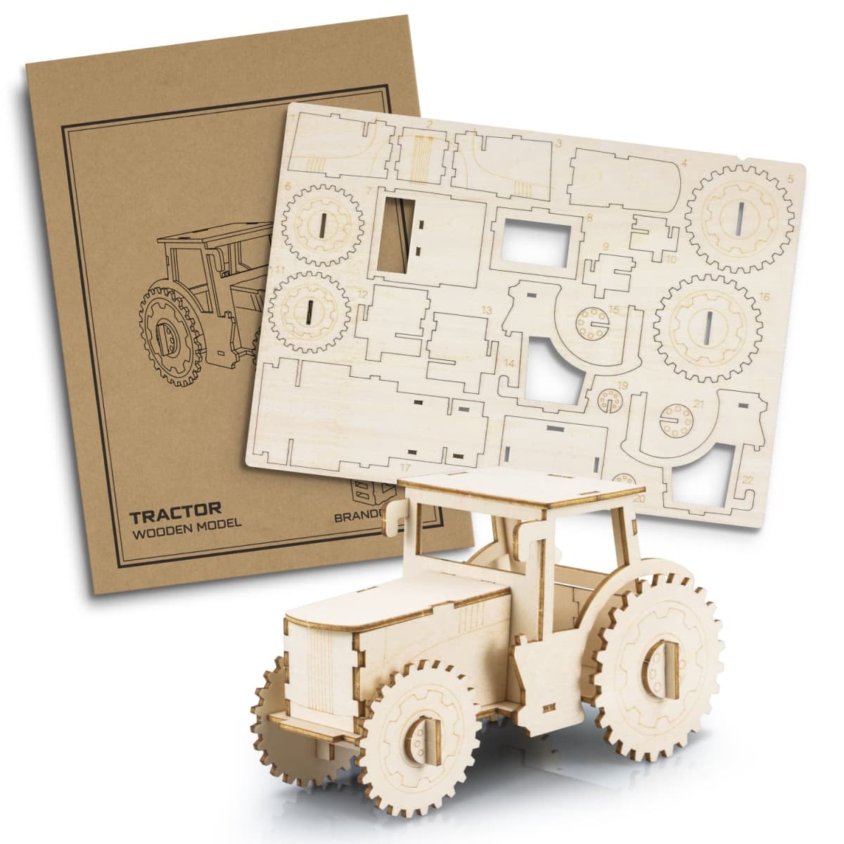 BRANDCRAFT Tractor Wooden Model