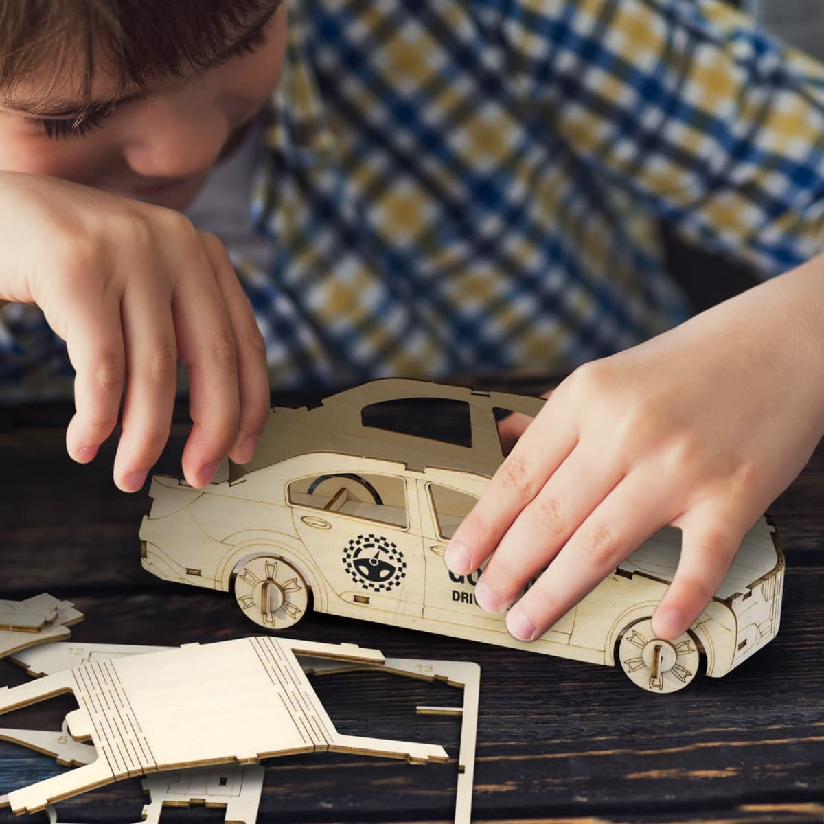 BRANDCRAFT Sedan Car Wooden Model