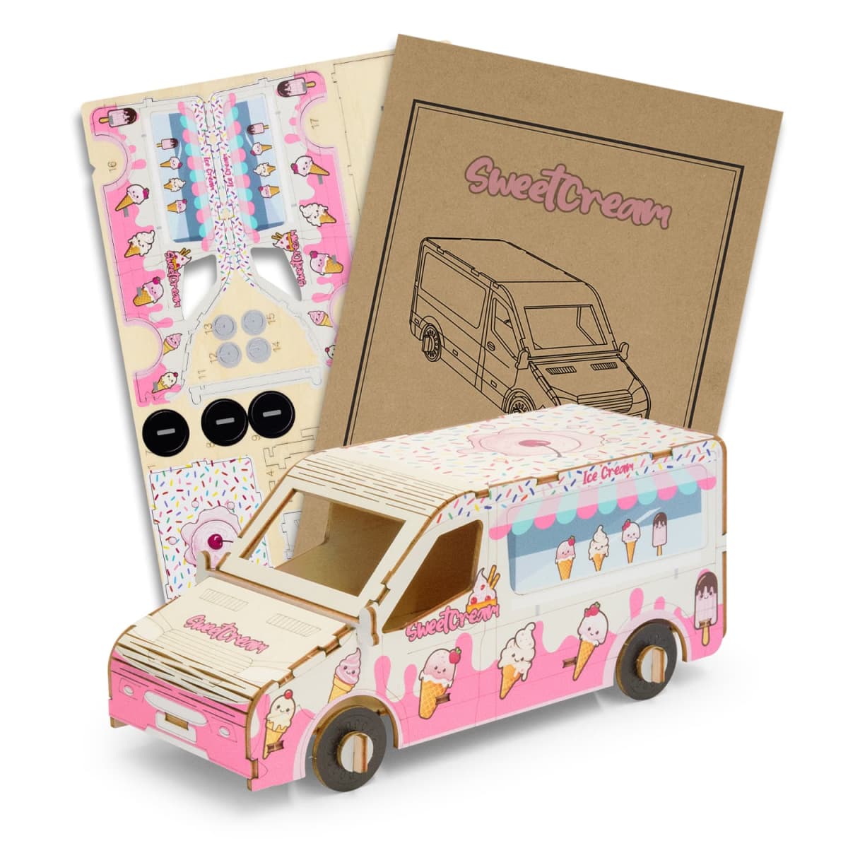 BRANDCRAFT Van Wooden Model