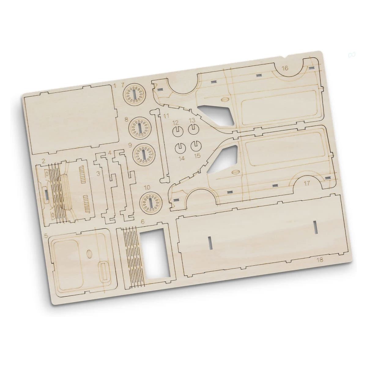 BRANDCRAFT Van Wooden Model