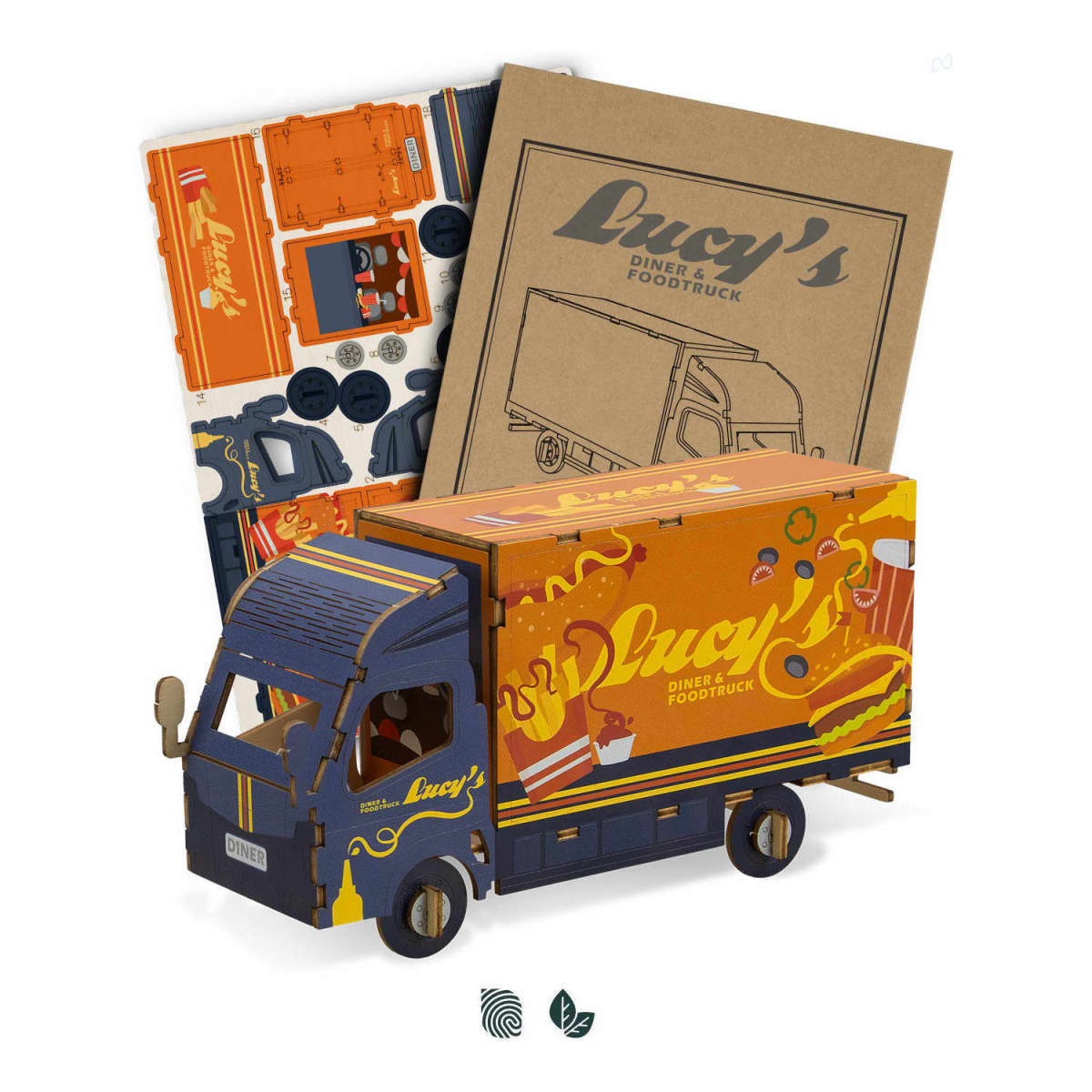 BRANDCRAFT Small Truck Wooden Model
