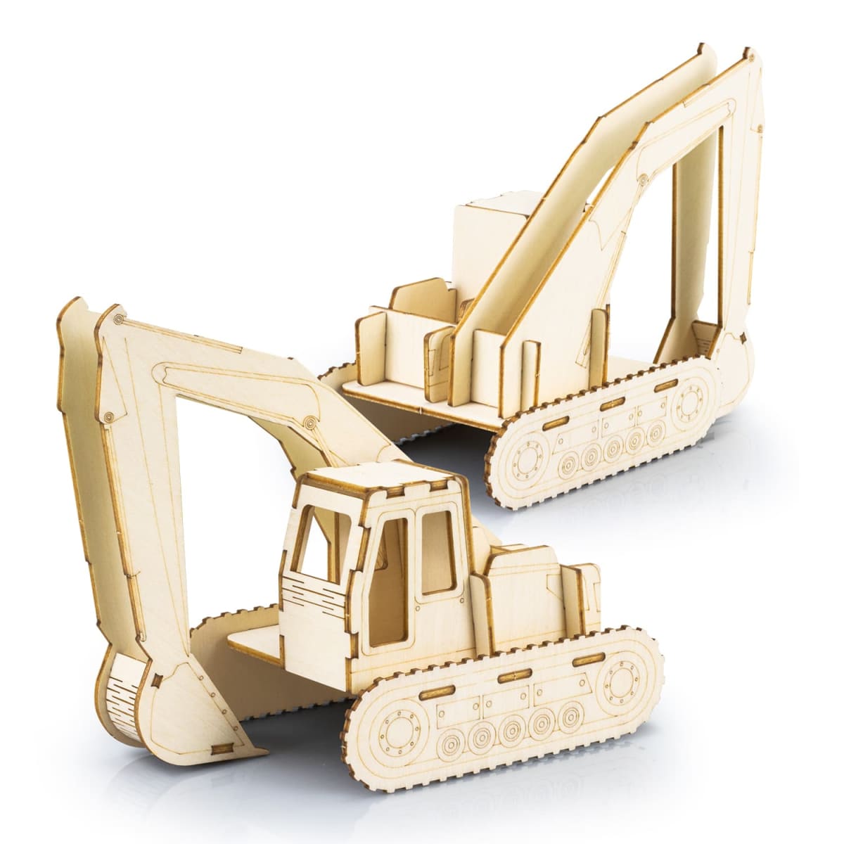 BRANDCRAFT Excavator Wooden Model