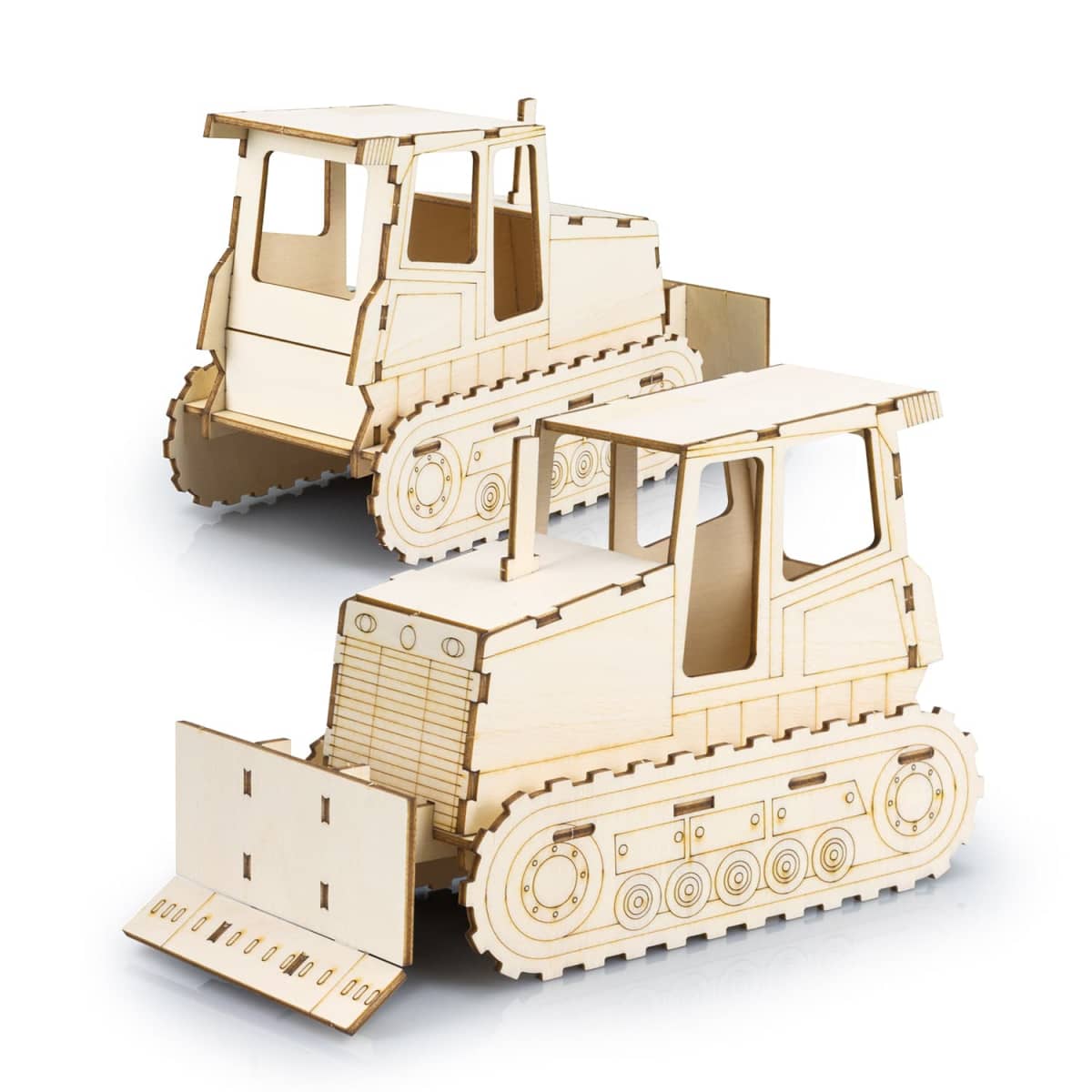 BRANDCRAFT Bulldozer Wooden Model