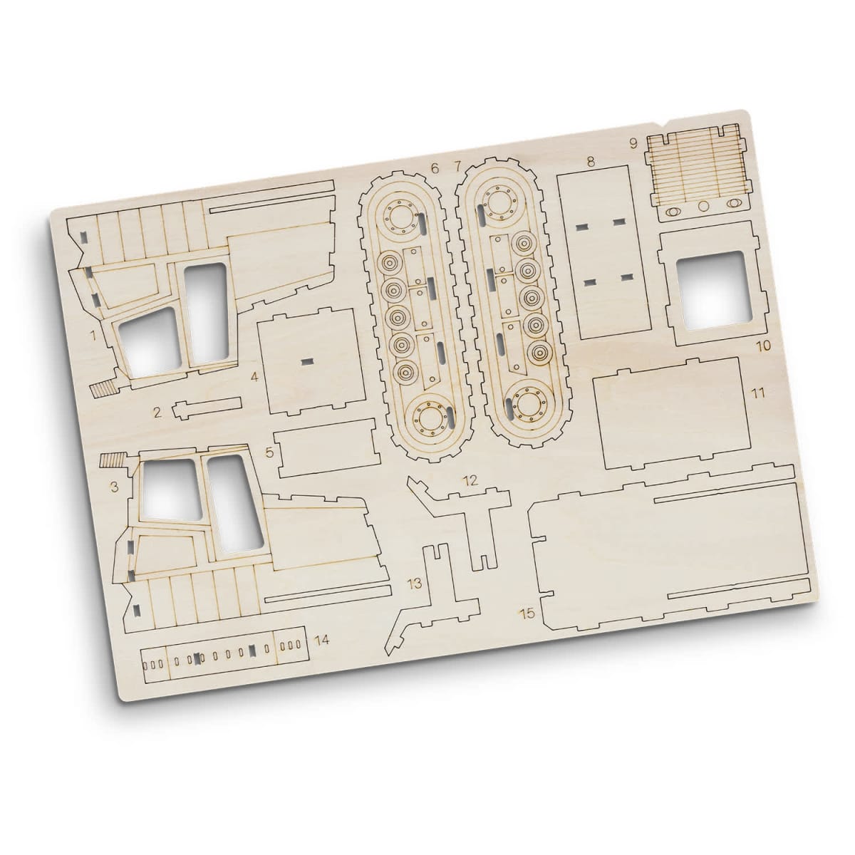 BRANDCRAFT Bulldozer Wooden Model