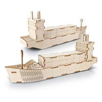 BRANDCRAFT Cargo Ship Wooden Model