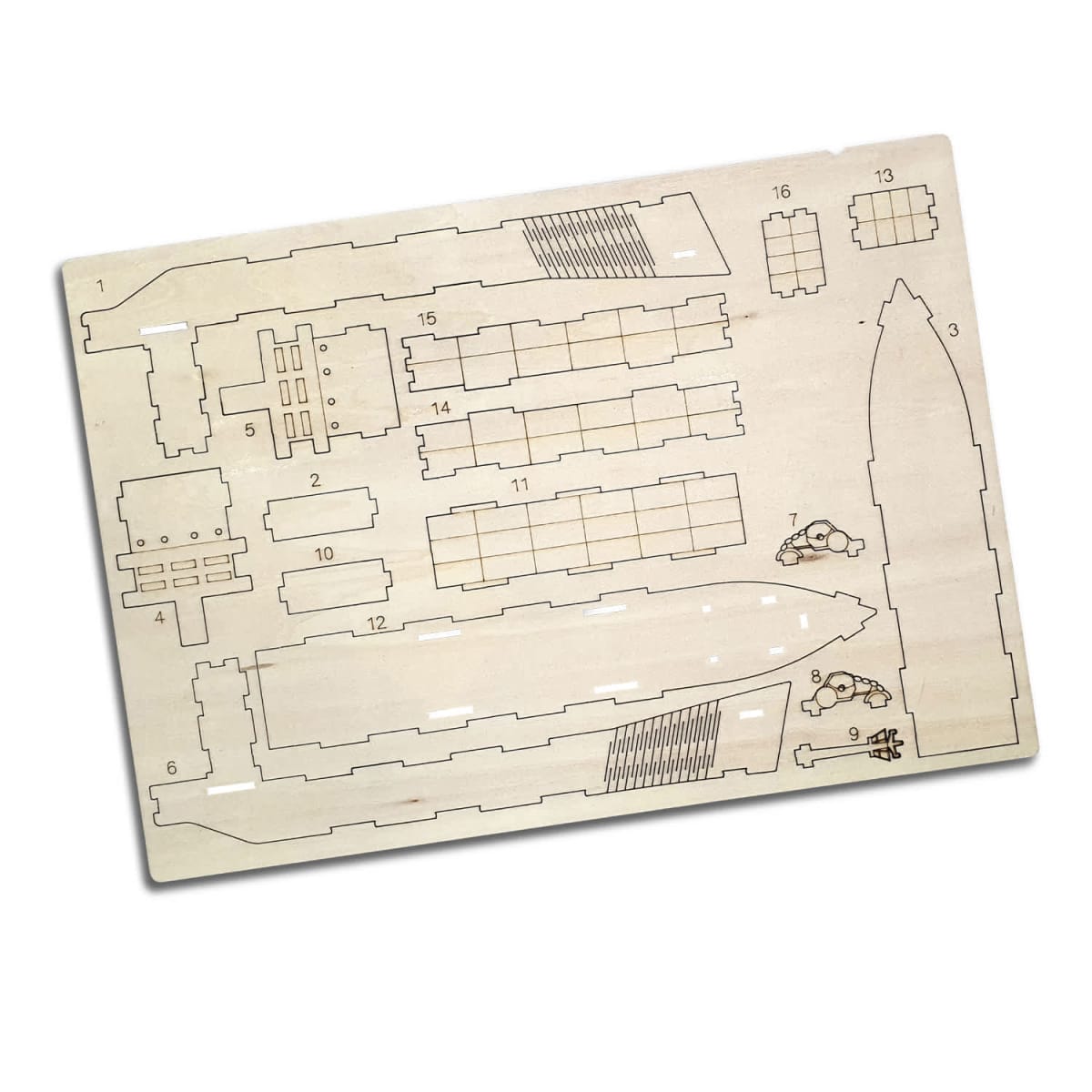 BRANDCRAFT Cargo Ship Wooden Model