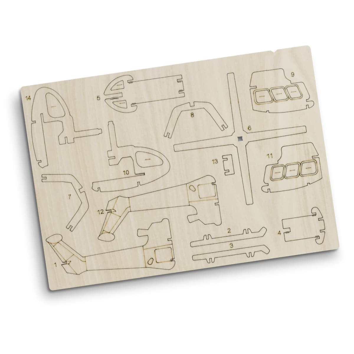 BRANDCRAFT Helicopter Wooden Model