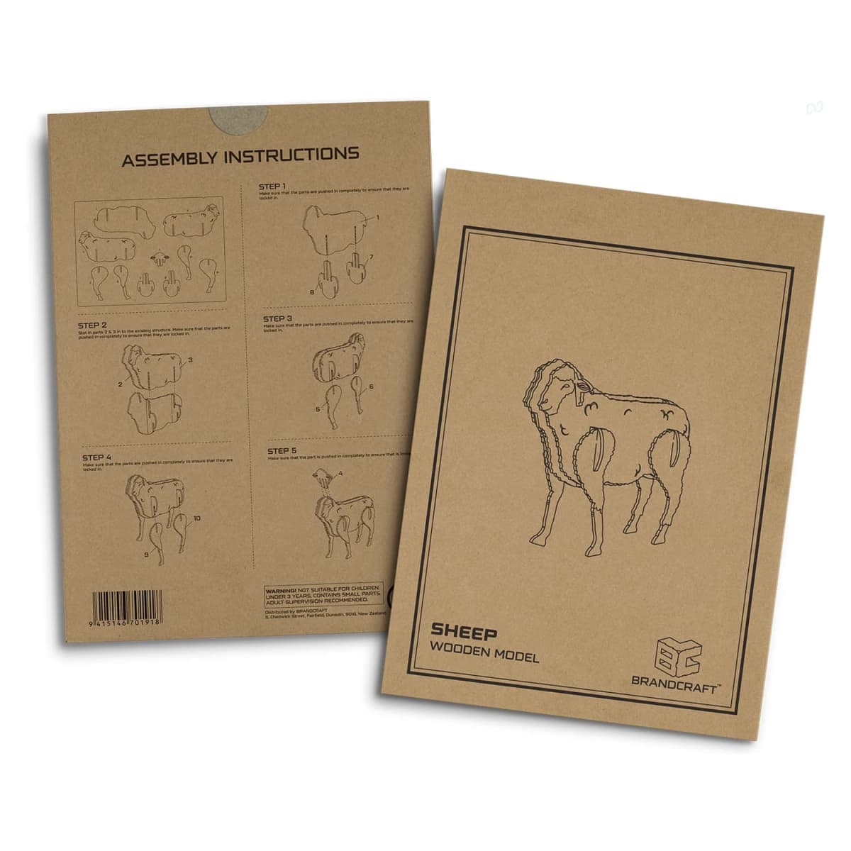 BRANDCRAFT Sheep Wooden Model