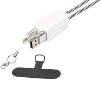 Anser Recycled Plastic Smartphone Lanyard w/ 27W 5-in-1 Built-in Cable