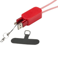 Anser Recycled Plastic Smartphone Lanyard w/ 27W 5-in-1 Built-in Cable