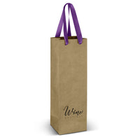 Wine Ribbon Handle Paper Bag