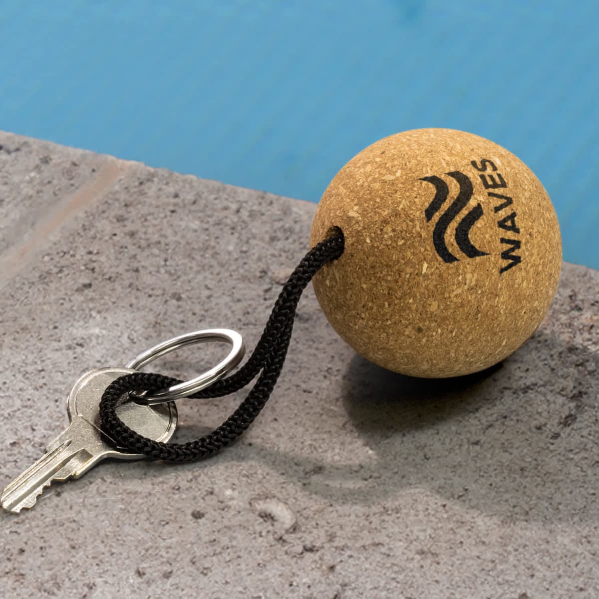 Cork Floating Key Ring - Round