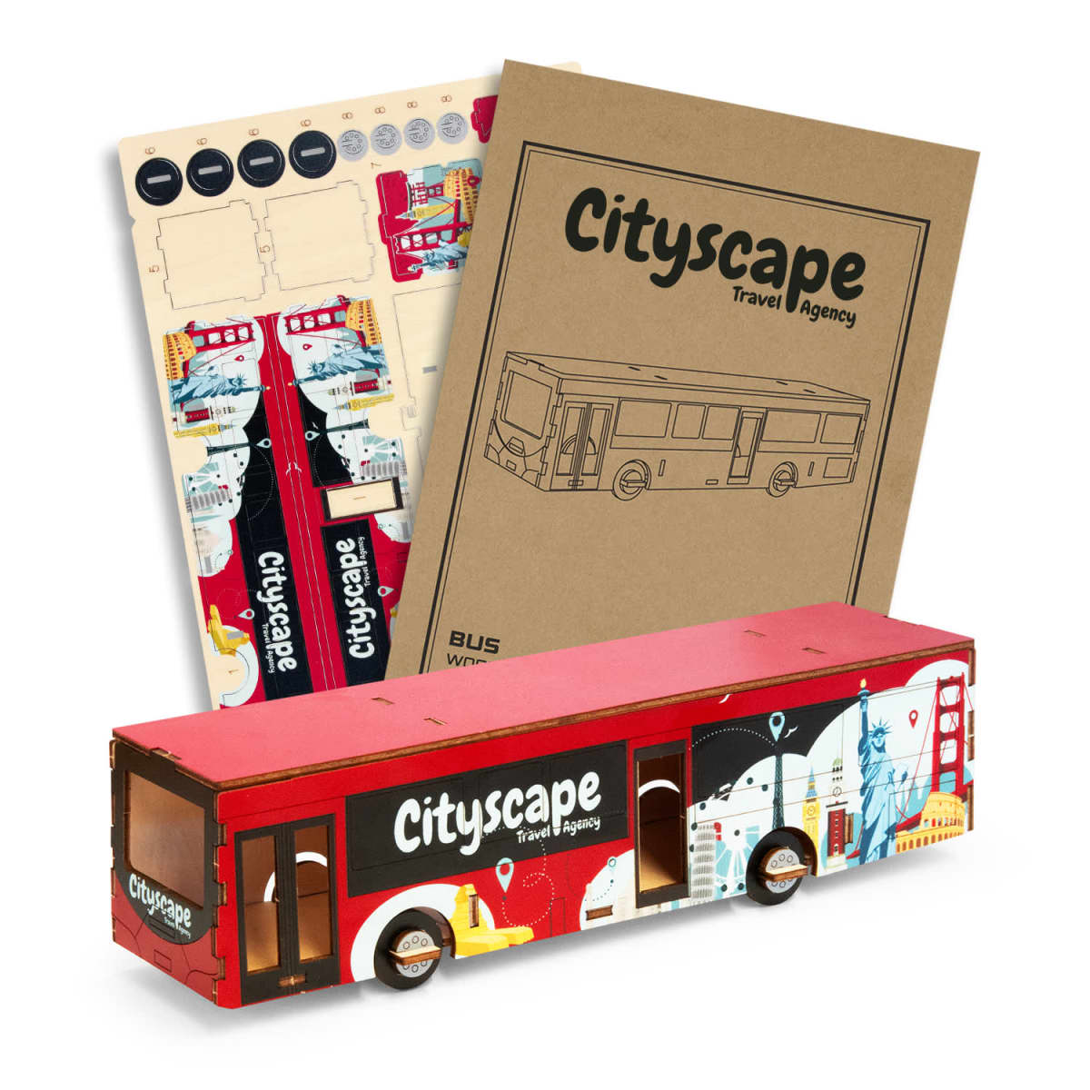 BRANDCRAFT Bus Wooden Model