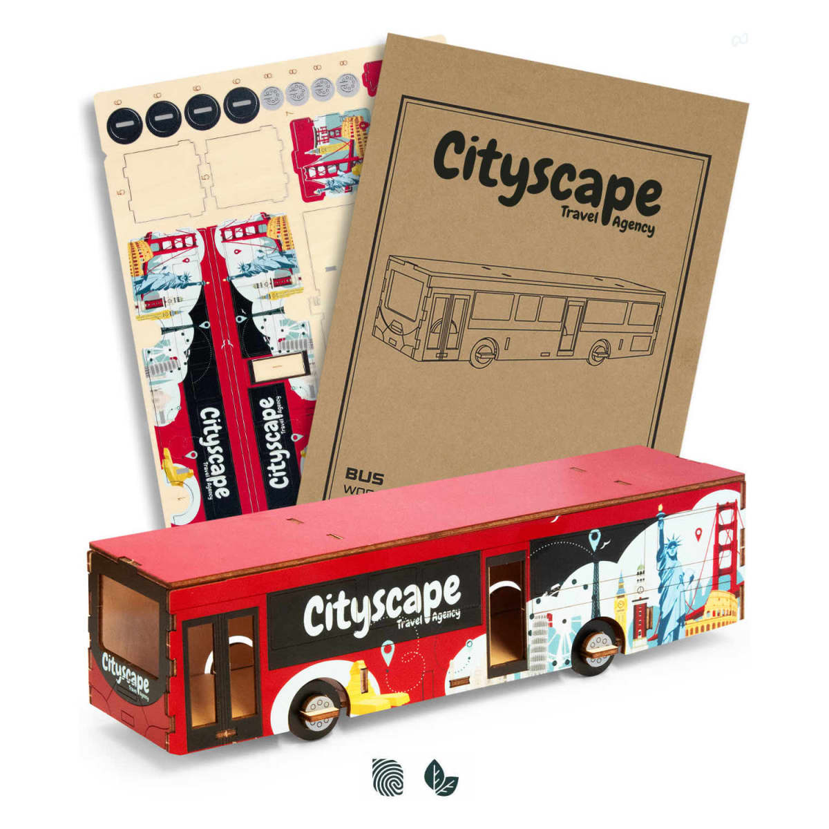 BRANDCRAFT Bus Wooden Model
