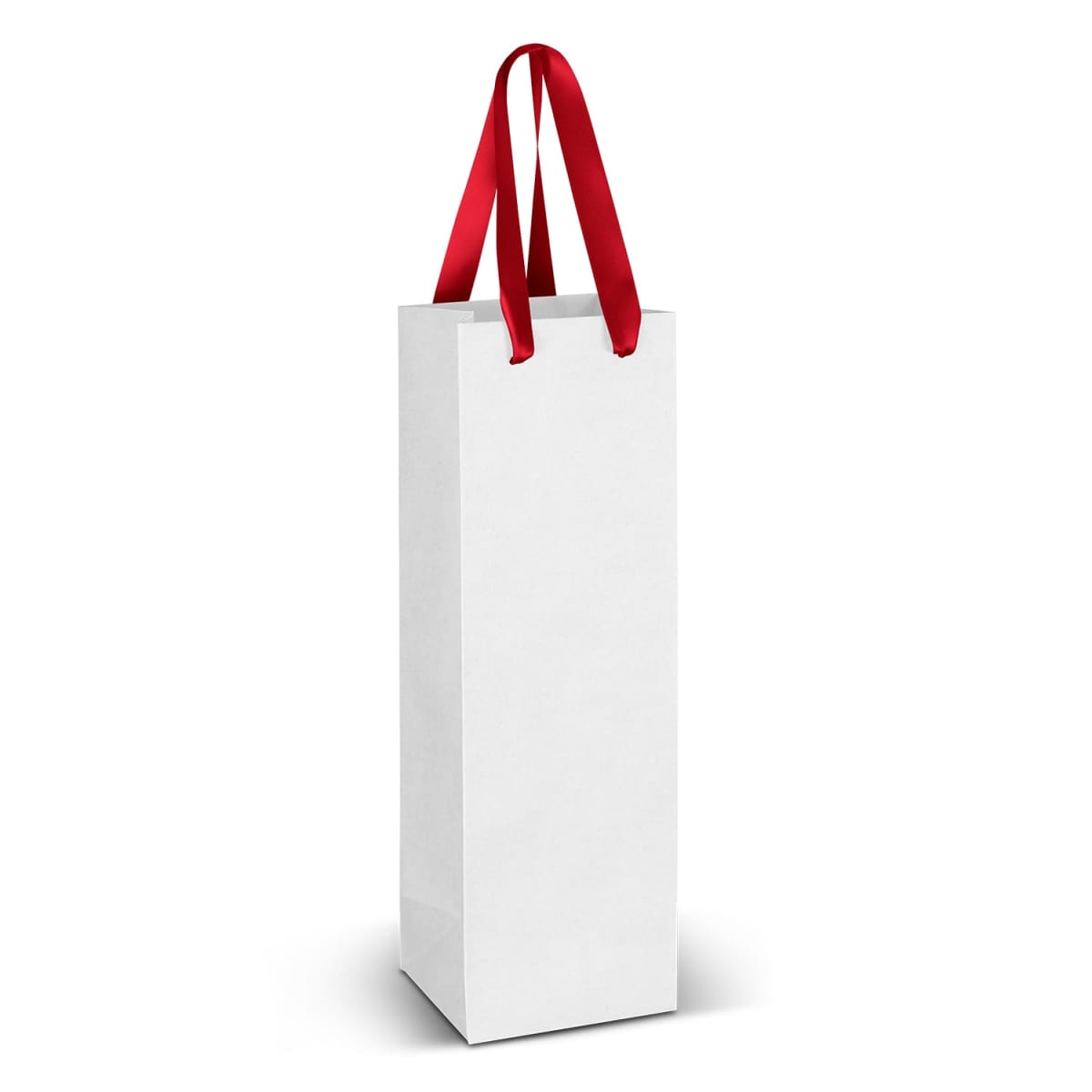 Wine Ribbon Handle Paper Bag - Full Colour