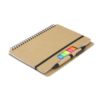 Kraft Notebook with Notes and Flags