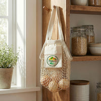 Cotton Mesh Foldaway Tote Bag - Small
