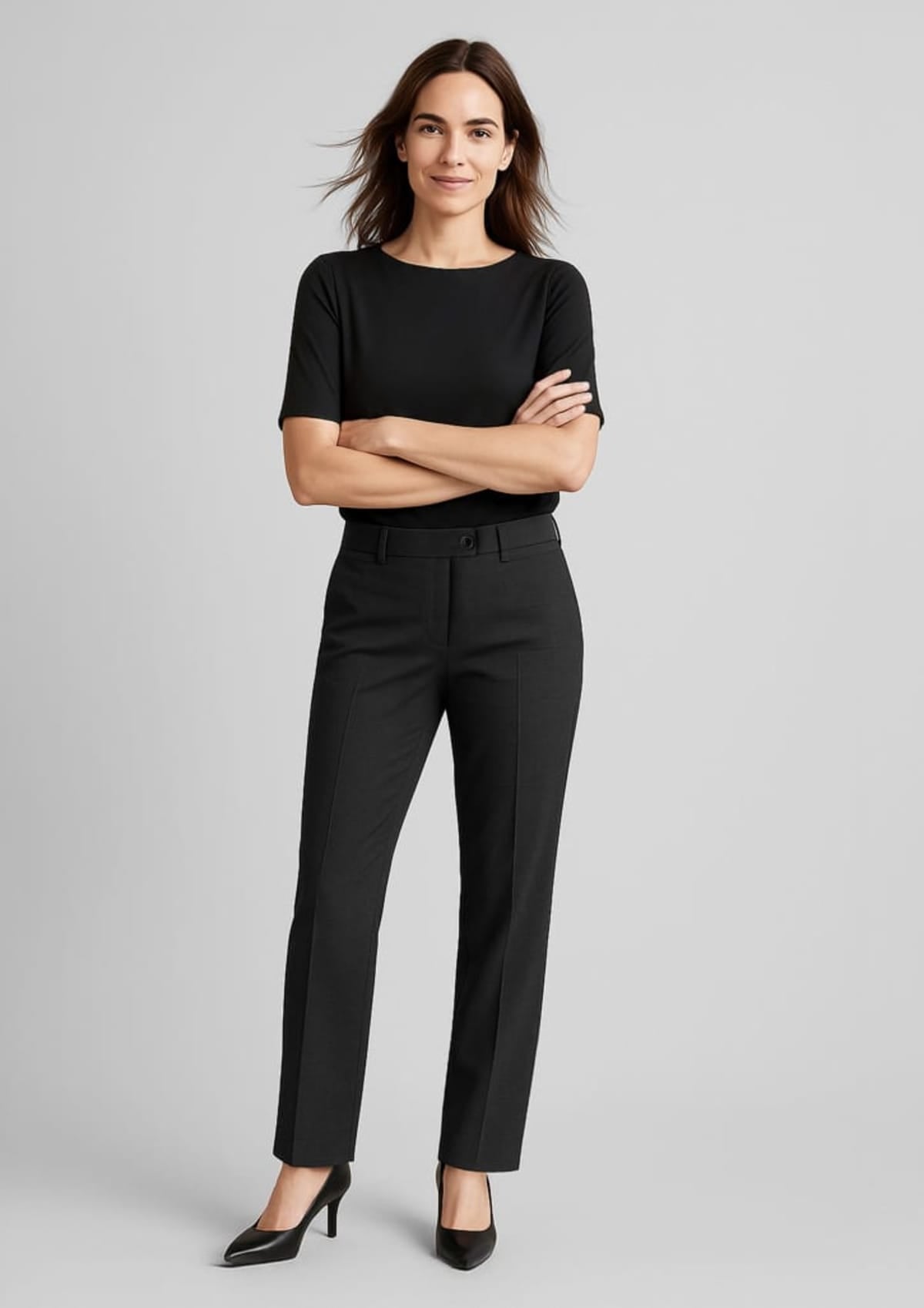 Womens Comfort Wool Stretch Relaxed Pant