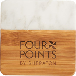 Marble & Bamboo Coaster