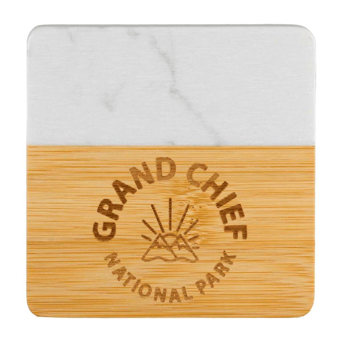 Marble & Bamboo Coaster