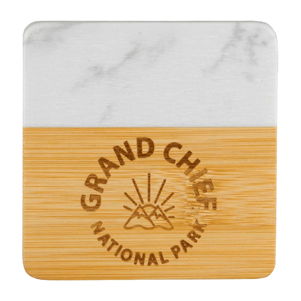 Marble & Bamboo Coaster