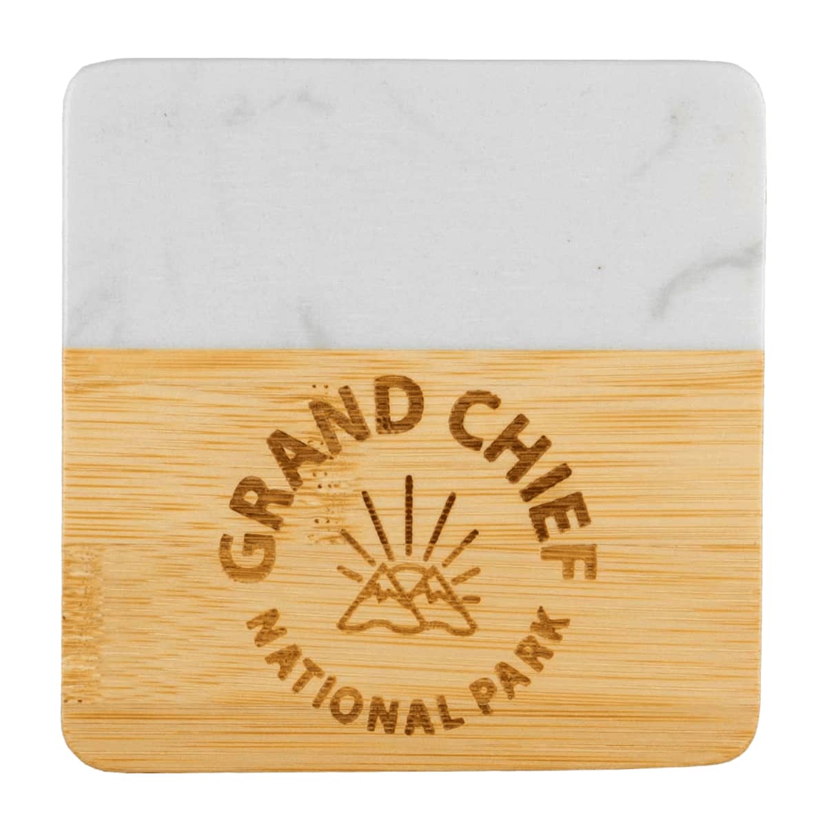 Marble & Bamboo Coaster