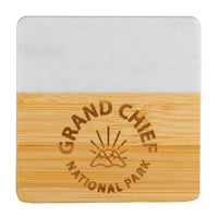 Marble & Bamboo Coaster