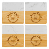 Marble & Bamboo Coaster