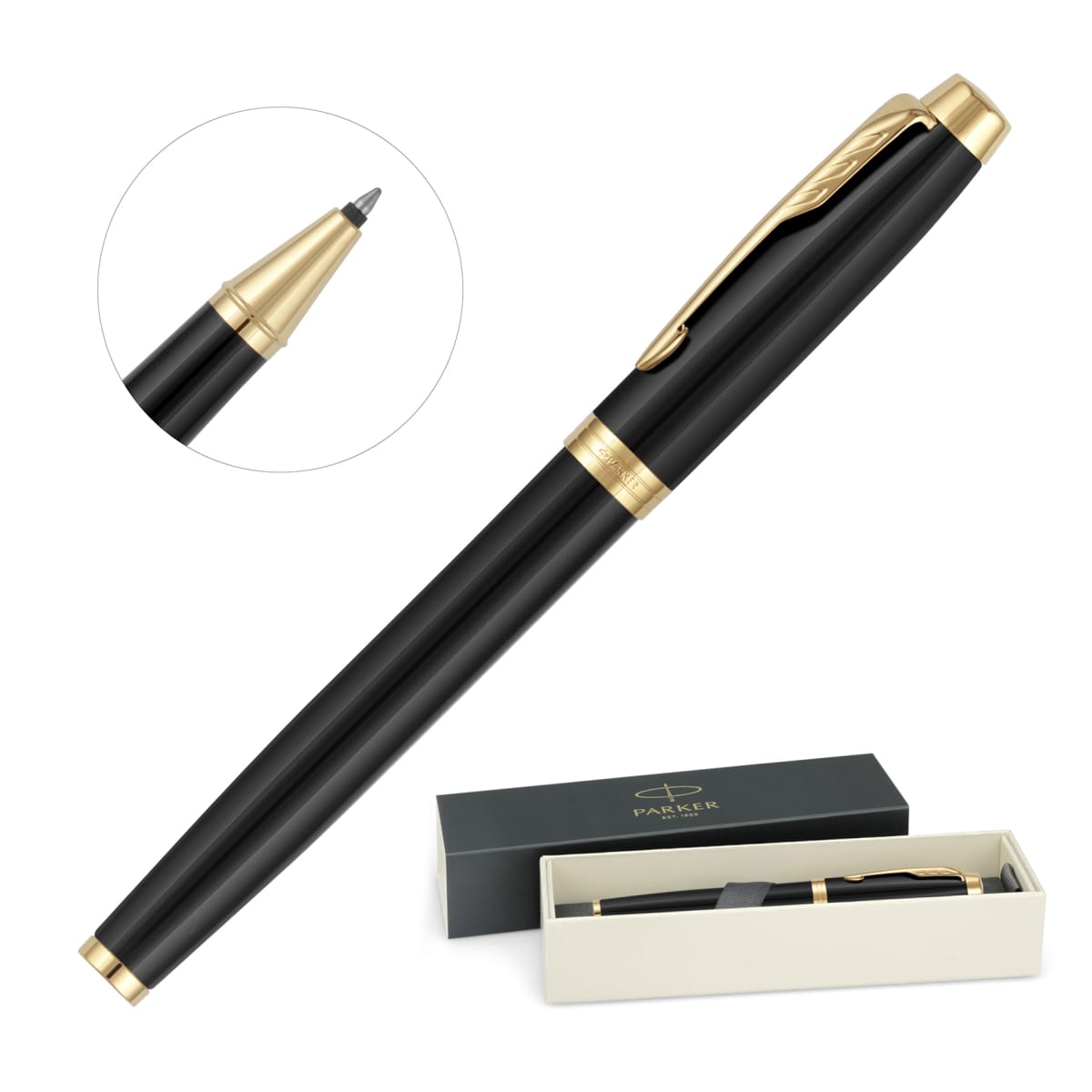 Metal Pen Rollerball Parker IM - Lacquer Black GT