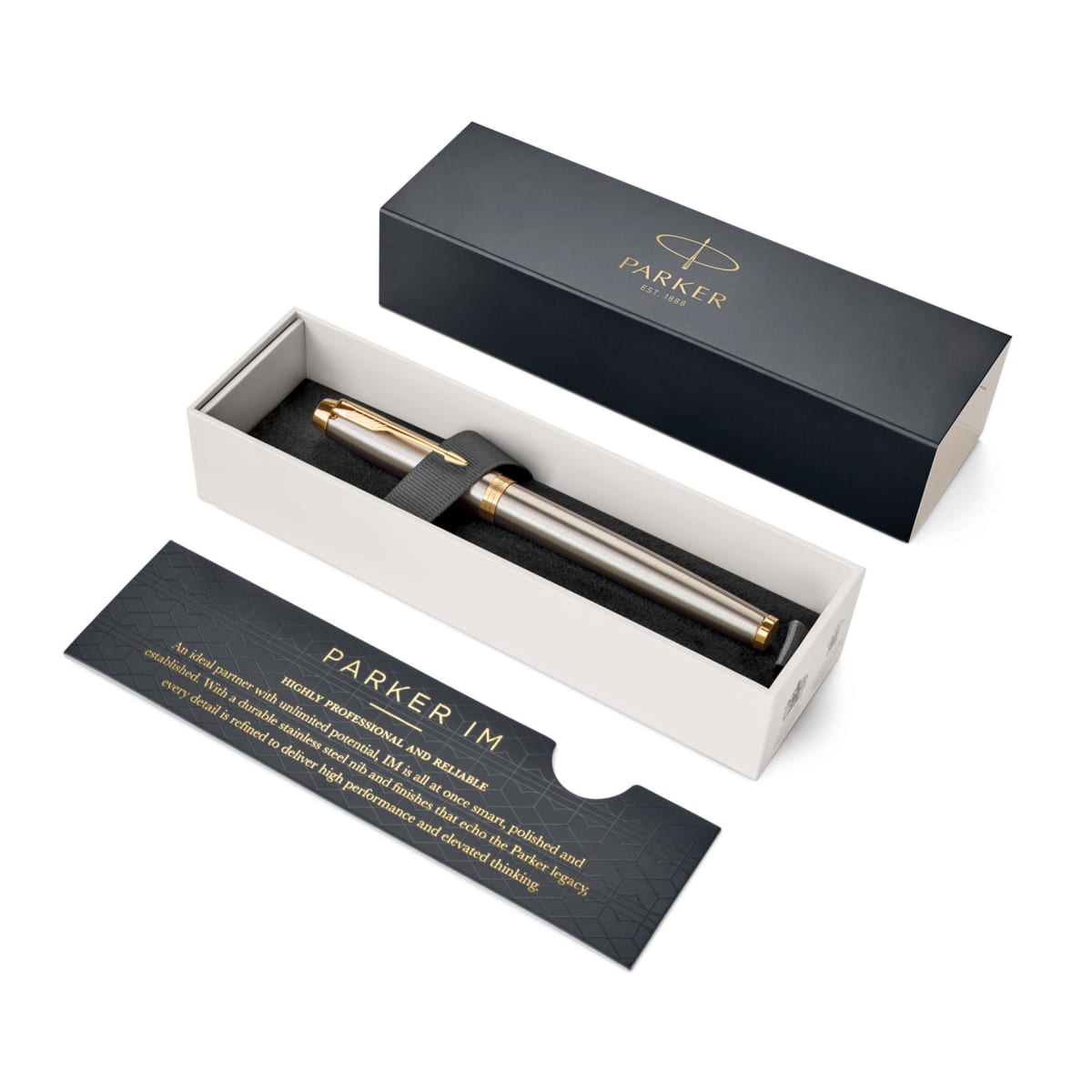 Metal Pen Rollerball Parker IM - Brushed Stainless GT