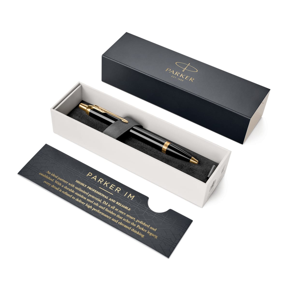 Metal Pen Ballpoint Parker IM - Lacquer Black GT
