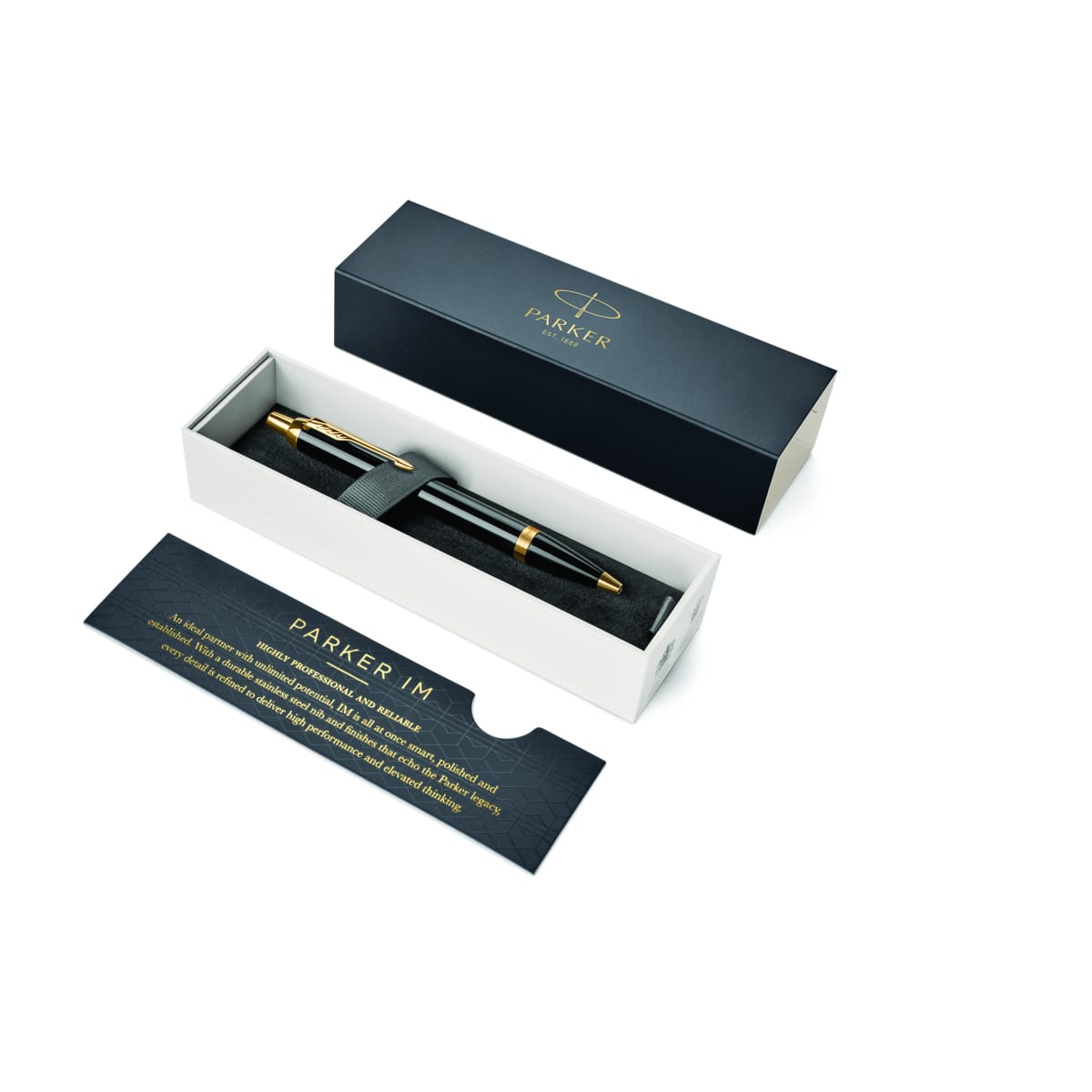 Metal Pen Ballpoint Parker IM - Lacquer Black GT