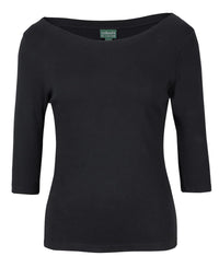 C of C Ladies 3/4 Sleeve Boat Neck Tee