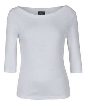 C of C Ladies 3/4 Sleeve Boat Neck Tee