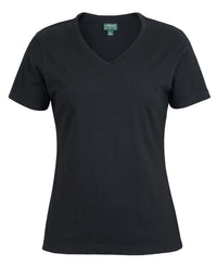 C of C Ladies V Neck Tee Black
