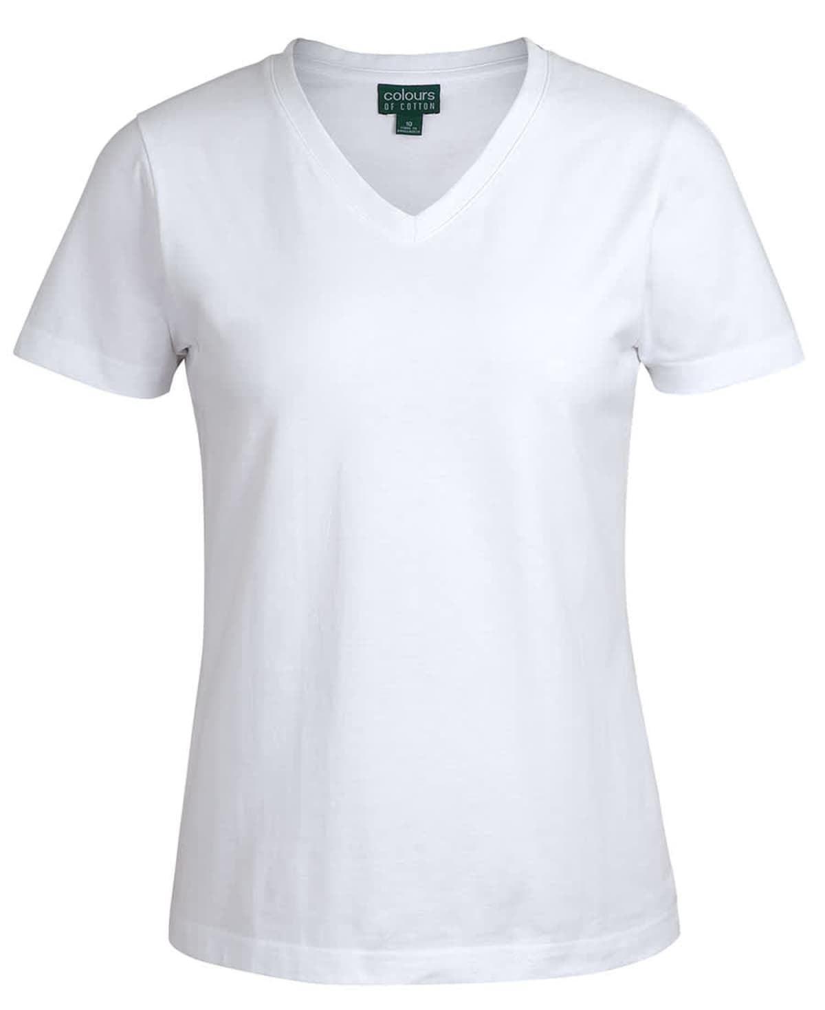 C of C Ladies V Neck Tee Black