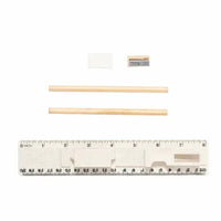 Pencil, Ruler Sharpener, Eraser set - Frensi