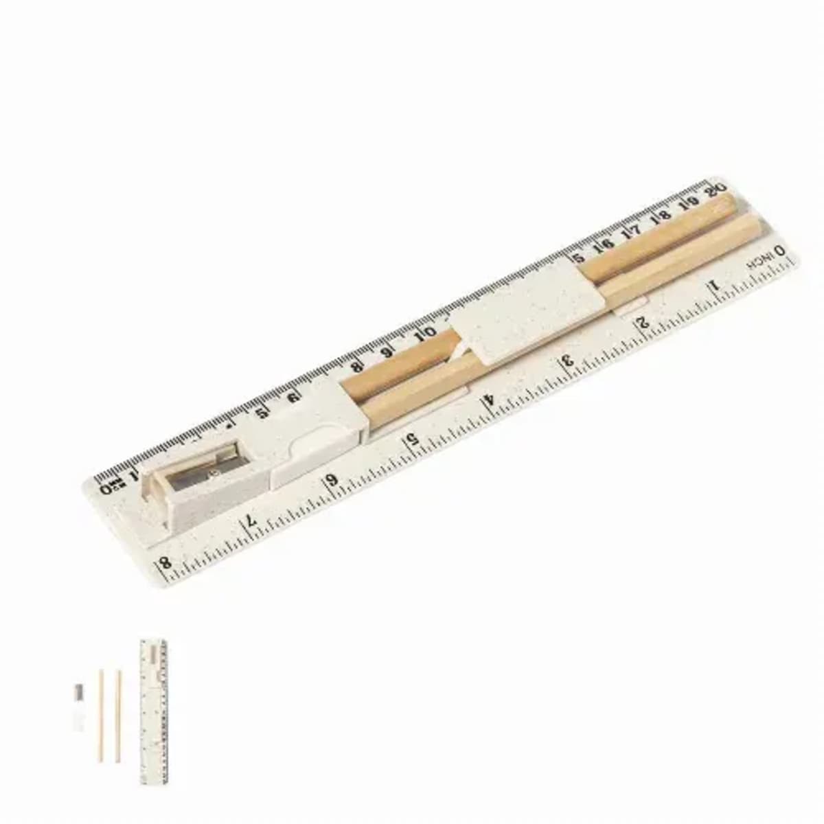 Pencil, Ruler Sharpener, Eraser set - Frensi
