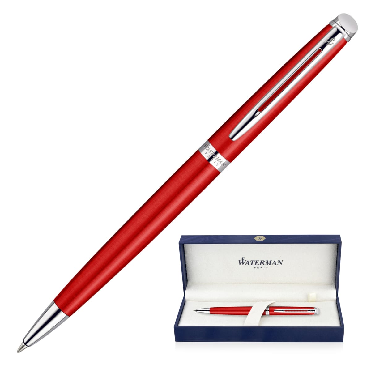 Metal Pen Ballpoint Waterman Hemisphere - Comet Red CT