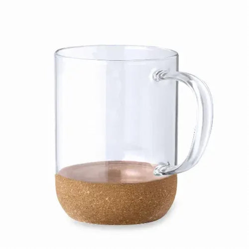 Glass mug with cork baseSaryne