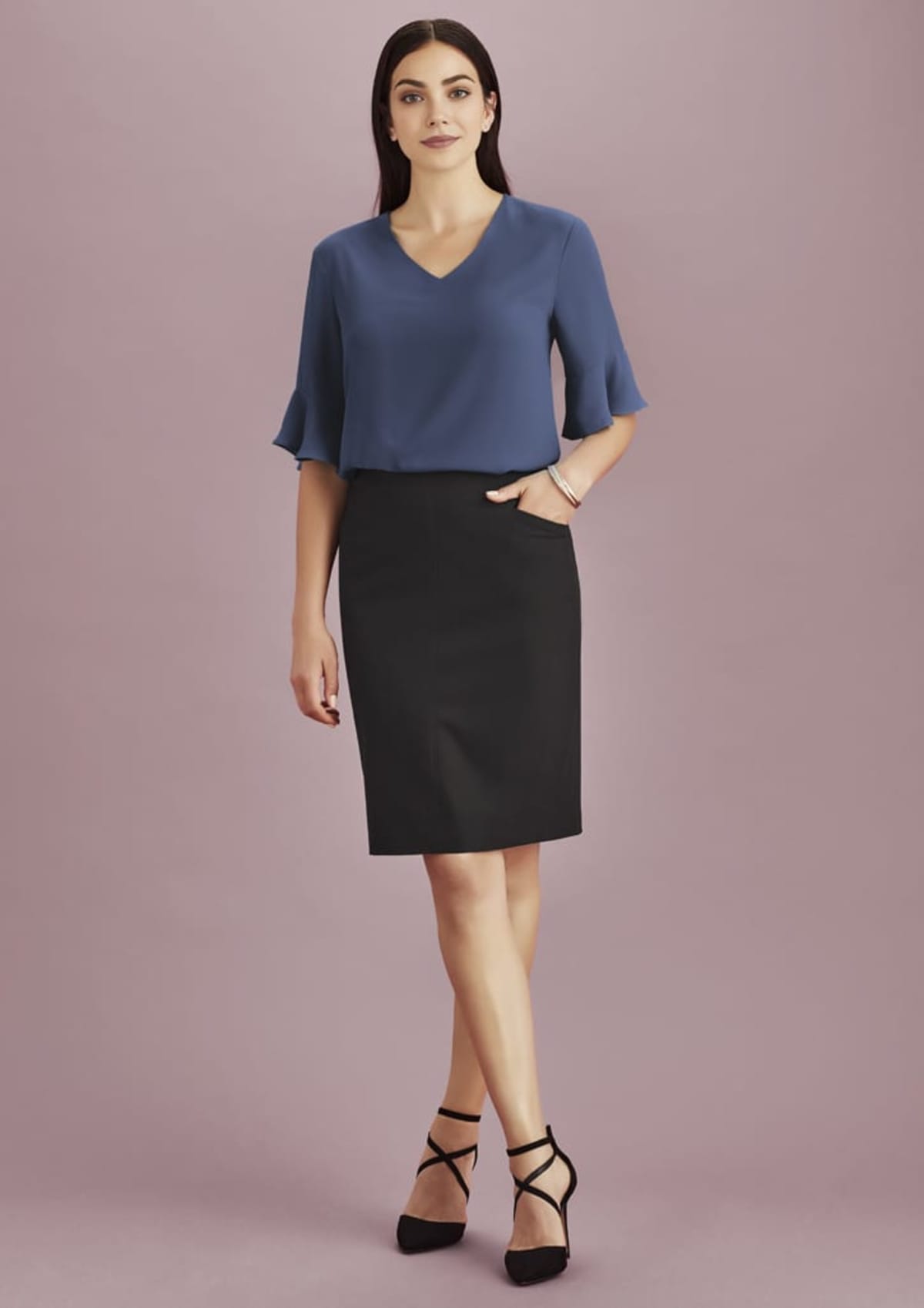 Womens Siena Bandless Pencil Skirt