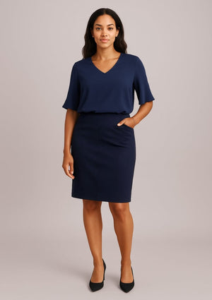 Womens Siena Bandless Pencil Skirt