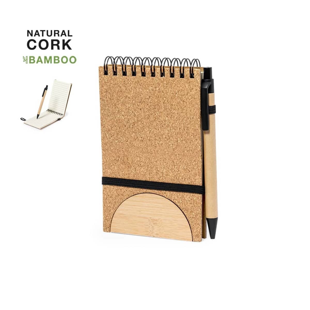 Holder Notebook Cork/ Bamboo Marinix