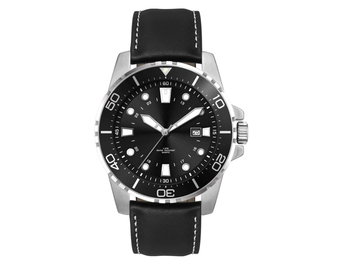 Sports Watch, Leather or Silicone Strap