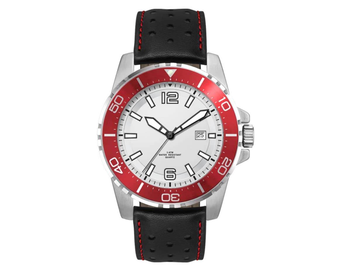Sports Watch, Leather or Silicone Strap